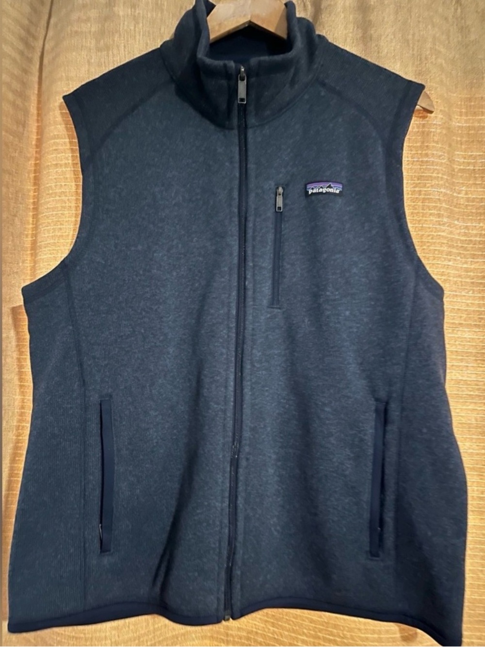 Patagonia Men’s Dark Navy Full-Zip Fleece Vest